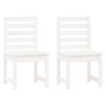 vidaXL Chaises de jardin lot de 2 blanc 50x48x91 5 cm bois massif pin