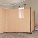 vidaXL Paravent 4 panneaux Beige 698 x 180 cm Tissu