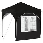 vidaXL Tente de fête pop-up 192 x 192 x 245 cm Noir