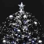 vidaXL Arbre de Noël neigeux avec base de parapluie Noir 75 cm PVC