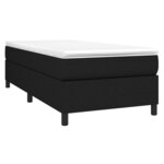 vidaXL Cadre de lit noir 90x190 cm tissu