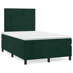 vidaXL Sommier à lattes de lit avec matelas vert foncé 120x190 cm