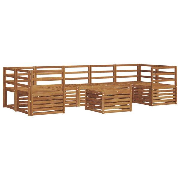 vidaXL Ensemble de canapés d'extérieur 8 pc Naturel