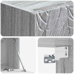 vidaXL Meuble TV mural 59 5 x 41 x 30 cm Sonoma gris Bois d'ingénierie