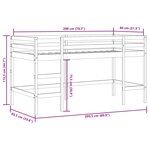 vidaXL Lit mezzanine enfants avec tunnel sans matelas 80x200 cm