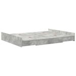 vidaXL Cadre de lit avec rangement avec tiroir Gris béton 140 x 190 cm