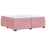 vidaXL Cadre de lit avec matelas Rose 200 x 200 cm tissu