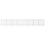 vidaXL Panier gabion avec couvercle 800x50x100 cm fer galvanisé