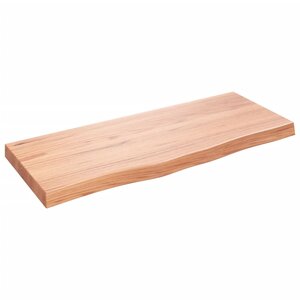 vidaXL Dessus de table marron clair bois chêne massif traité