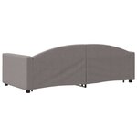 vidaXL Lit de jour avec gigogne et tiroirs taupe 90x200 cm tissu