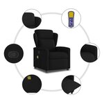 vidaXL Fauteuil de massage inclinable Noir Tissu