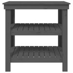 vidaXL Banc de travail Gris 78 5x50x80 cm Bois de pin massif