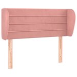 vidaXL Tête de lit avec oreilles Rose 83x23x78/88 cm Velours