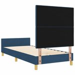 vidaXL Cadre de lit avec tête de lit Bleu 80 x 200 cm tissu