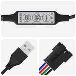 vidaXL Bande LED 2 Pièces Noir et Blanc 1745 mm Cuivre et plastique