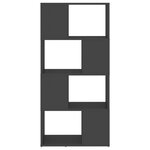 vidaXL Bibliothèque/Séparateur de pièce Gris Bois d'ingénierie