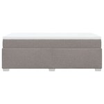 vidaXL Sommier à lattes de lit avec matelas Taupe 90x200 cm Tissu
