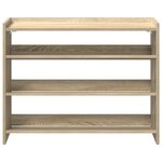vidaXL Étagère à chaussures chêne sonoma 80x25x62 cm bois d'ingénierie
