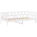 vidaXL Lit de jour avec toit blanc 90x200 cm bois de pin massif