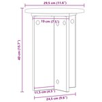 vidaXL Support de Plante 2 pièces Blanc Ø29 5 x 40 cm