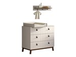 Ensemble Chambre sezane commode + plan à langer + étagère murale clay
