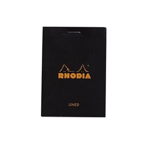 Bloc BLACK N°11 7,4x10,5cm 80F agrafées 80g ligné RHODIA