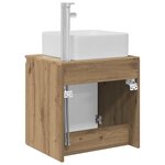 vidaXL Vanité de lavabo mural Chêne artisanal 49 5 x 41 x 63 cm