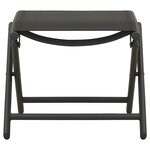 vidaXL Salon de jardin 3 Pièces textilène et aluminium noir