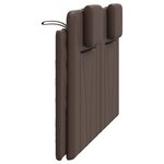 vidaXL Coussin de tête de lit marron 120 cm similicuir