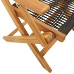 vidaXL Ensemble de bistro 3 Pièces noir polypropylène et bois massif