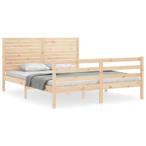 vidaXL Cadre de lit sans matelas bois massif
