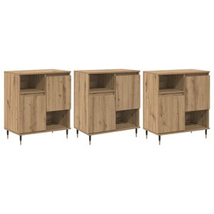 vidaXL Buffets 3 Pièces Chêne artisanal