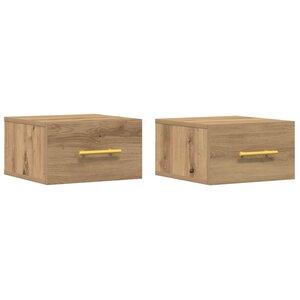 vidaXL Cabinet de chevet 2 Pièces chêne artisanal 35 x 35 x 20 cm