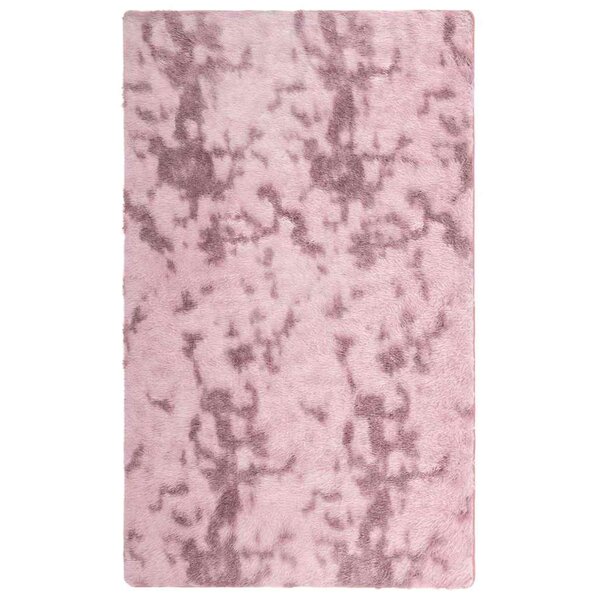 vidaXL Tapis Shaggy à poils longs NAVARRA rose poudré 80x150 cm