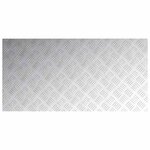 vidaXL Plaques à damier 4 Pièces Argent 100 x 50 cm Aluminium