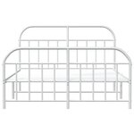 vidaXL Cadre de lit métal sans matelas et pied de lit blanc 183x213 cm