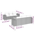vidaXL Salon de jardin avec coussins 7 Pièces beige résine tressée