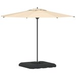 vidaXL Ensemble de base de parasol cantilever 4 Pièces Noir