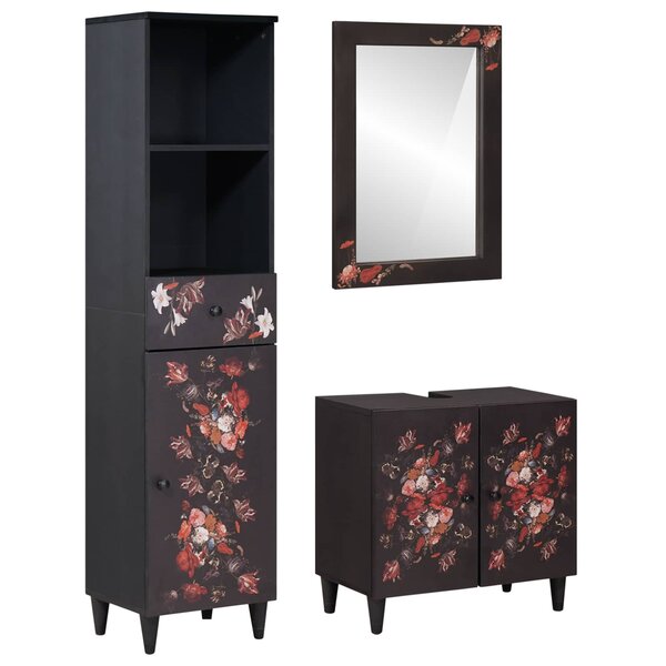 vidaXL Ensemble de Meubles de Salle de Bain avec tiroir 3 Pièces