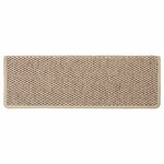 vidaXL Tapis d'escalier autocollants 15 Pièces 65x21x4 cm Sable