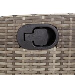 vidaXL Ensemble à manger de jardin 5 Pièces coussins gris résine tressée