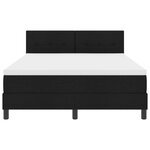 vidaXL Lit sommier avec matelas noir 140x190 cm en tissu