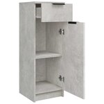 vidaXL Armoire de salle de bain gris béton 32x34x90 cm