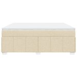 vidaXL Sommier à lattes de lit avec matelas Crème 180x200 cm Tissu