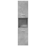 vidaXL Ensemble de meubles de salle de bain 4 Pièces gris béton