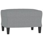 vidaXL Ensemble de canapés 4 Pièces avec coussins Gris clair Tissu