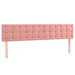 vidaXL Tête de lit à LED Rose 180x5x78/88 cm Velours