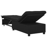 vidaXL Canapé-lit 3-en-1 en tissu noir