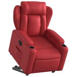 vidaXL Fauteuil inclinable Rouge Similicuir