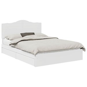 vidaXL Lit de Rangement Blanc 140 x 190 cm Bois d'ingénierie